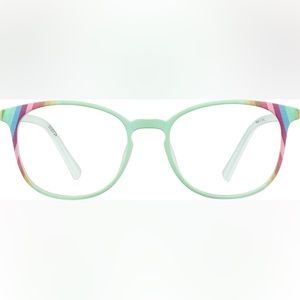 Zenni Kids Prescription Glasses #2035724 Green Rainbow frames